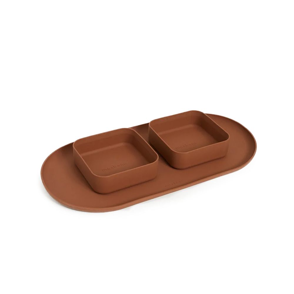 Square Bowls & Mat Set